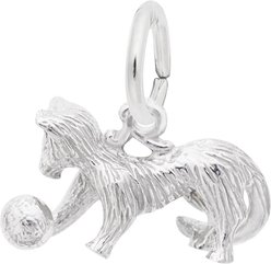 Rembrandt Charms Cat Keepsake, Silver, 8.85 x 17.19-mm