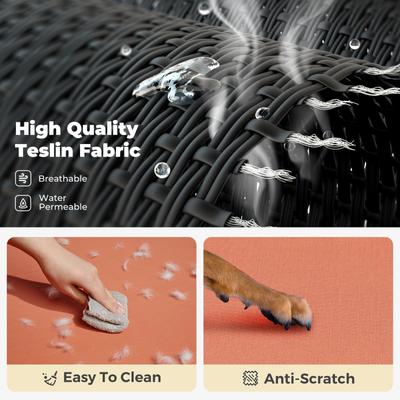 Show full view: Veehoo Elevated Outdoor Raised Dog Bed, Red, Large slide 6 of 11