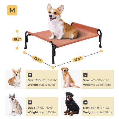 Show full view: Veehoo Elevated Raised Outdoor Dog Bed, Red, Medium slide 2 of 10