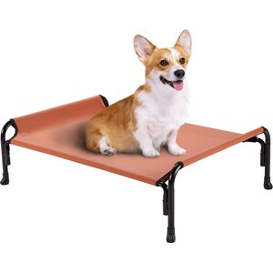 Veehoo Elevated Raised Outdoor Dog Bed, Red, Medium