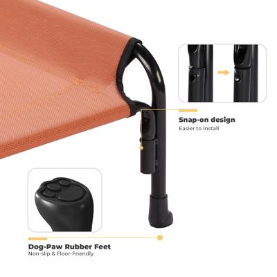 Show full view: Veehoo Elevated Outdoor Raised Dog Bed, Red, Large slide 4 of 11