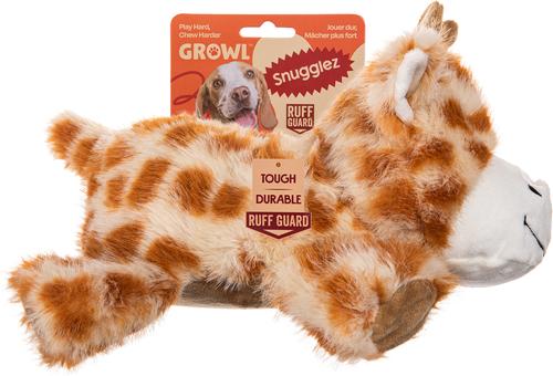 Show full view: GROWL Snugglez Giraffe Squeaky Plush Dog Toy slide 3 of 4