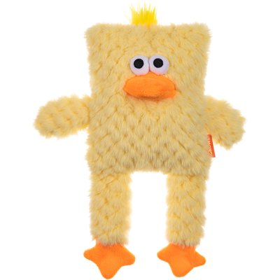GROWL GROWL Block Heads Chick Squeaky Plush Dog Toy