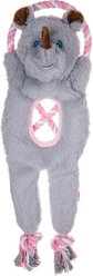 GROWL Jungle Tugz Rhino Squeaky Plush Dog Toy slide 1 of 3