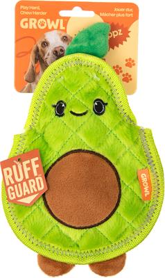 Show full view: GROWL Flip Floppz Avocado Squeaky Plush Dog Toy slide 3 of 4
