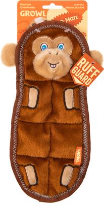 Show full view: GROWL Zoo Matz Monkey Squeaky Plush Dog Toy slide 3 of 5