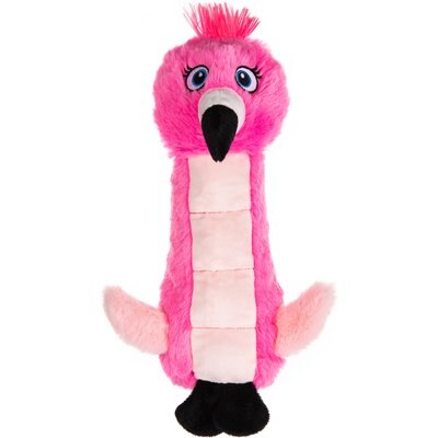 GROWL GROWL Belly Burdz Pink Squeaky Plush Dog Toy
