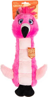 Show full view: GROWL Belly Burdz Pink Squeaky Plush Dog Toy slide 3 of 4