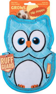 Show full view: GROWL Flip Floppz Owl Squeaky Plush Dog Toy slide 3 of 5