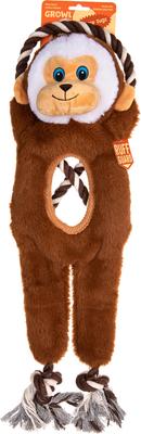 Show full view: GROWL Jungle Tugz Monkey Squeaky Plush Dog Toy slide 4 of 5