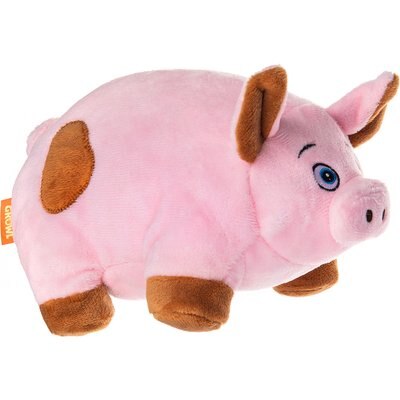 GROWL GROWL Trofflers Pig Squeaky Plush Dog Toy