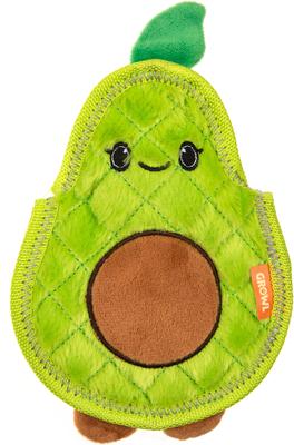 Show full view: GROWL Flip Floppz Avocado Squeaky Plush Dog Toy slide 2 of 4