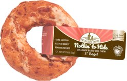 Fieldcrest Farms Nothin' To Hide Bagel 3-inch Salmon Flavor Dog Chew, 1 Count