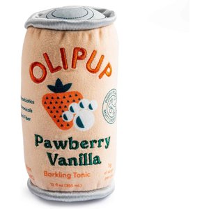 Haute Diggity Dog Olipup Pawberry Vanilla Squeaky Plush Dog Toy, Peach