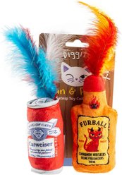 Haute Diggity Kitty Furball + Catweiser Squeaky Plush Cat Toy