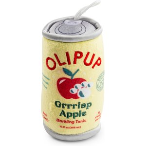 Haute Diggity Dog Olipup Apple Grrrisp Squeaky Plush Dog Toy, Yellow