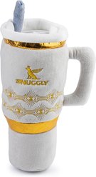 Haute Diggity Dog Christmas Holiday Snuggly Cup Squeaky Plush Dog Toy, Ivory