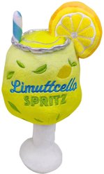 Haute Diggity Dog Limuttcello Spritz Squeaky Plush Dog Toy, Yellow