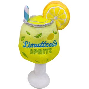 Haute Diggity Dog Limuttcello Spritz Squeaky Plush Dog Toy, Yellow