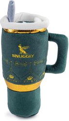 Haute Diggity Dog Christmas Holiday Snuggly Cup Squeaky Plush Dog Toy, Green