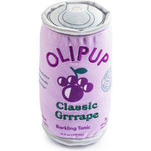 Haute Diggity Dog Olipup Grrrape Squeaky Plush Dog Toy, Purple