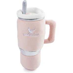Haute Diggity Dog Snuggly Cup Squeaky Plush Dog Toy, Blush