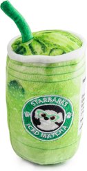 Haute Diggity Dog Starbarks Iced Matcha Squeaky Plush Dog Toy, Green