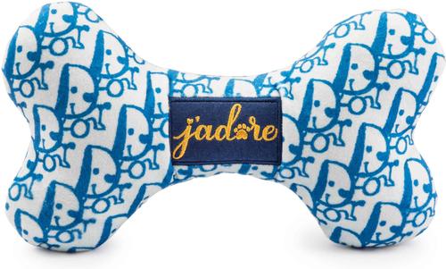 Show full view: Haute Diggity Dog Dogior Bone Squeaky Plush Dog Toy, Blue, X-Large slide 2 of 2