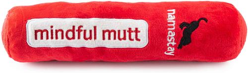 Show full view: Haute Diggity Dog Chewlulemon Yoga Mat Squeaky Plush Dog Toy, Red slide 3 of 3