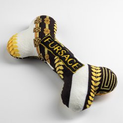 Haute Diggity Dog Fursace Bone Squeaky Plush Dog Toy, Gold slide 2 of 3