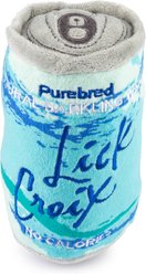 Haute Diggity Dog Lickcroix Purebred Squeaky Plush Dog Toy, Blue, Small