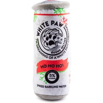 Haute Diggity Dog Haute Diggity Dog White Paw Howliday Squeaky Plush Dog Toy, Red
