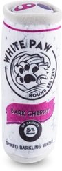 Haute Diggity Dog White Paw Bark Cherry Squeaky Plush Dog Toy, Purple