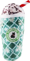 Haute Diggity Dog Christmas Starbarks Puppermint Mocha Green Stars Squeaky Plush Dog Toy, Green