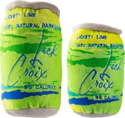 Haute Diggity Dog Lickcroix Barkling Water Lickety Lime Squeaky Plush Dog Toy, Green, Large