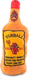 Haute Diggity Dog Furball Squeaky Plush Dog Toy, Orange