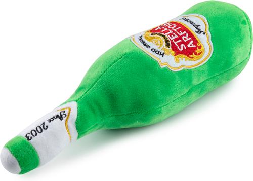 Show full view: Haute Diggity Dog Stella Arftois Beer Squeaky Plush Dog Toy, Green slide 2 of 3