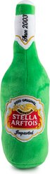 Haute Diggity Dog Stella Arftois Beer Squeaky Plush Dog Toy, Green