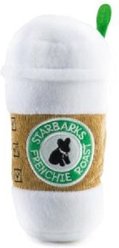 Haute Diggity Dog Starbarks with Lid Coffee Cup Squeaky Plush Dog Toy, White, Small slide 2 of 2
