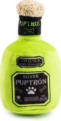 Haute Diggity Dog Puptron Tequila Squeaky Plush Dog Toy, Green