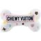 Show in main carousel: Haute Diggity Dog Chewy Vuiton Bone Squeaky Plush Dog Toy, White, Small slide 1 of 3
