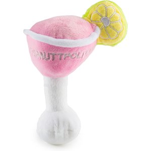 Haute Diggity Dog Cosmuttpolitan Squeaky Plush Dog Toy, Pink