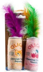 Haute Diggity Kitty Olicat Cherry + Orange Squeaky Plush Cat Toy