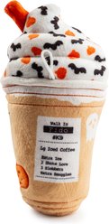 Haute Diggity Dog Pupkin' Donuts Halloween Iced Cup Squeaky Plush Dog Toy, Orange