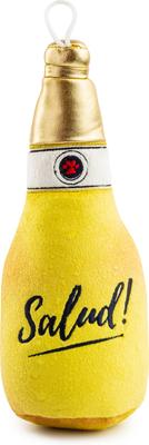 Show full view: Haute Diggity Dog Muttdelo Beer Bottle Squeaky Plush Dog Toy, Yellow slide 2 of 2