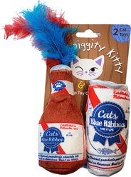 Haute Diggity Kitty Cats Blue Ribbon Squeaky Plush Cat Toy