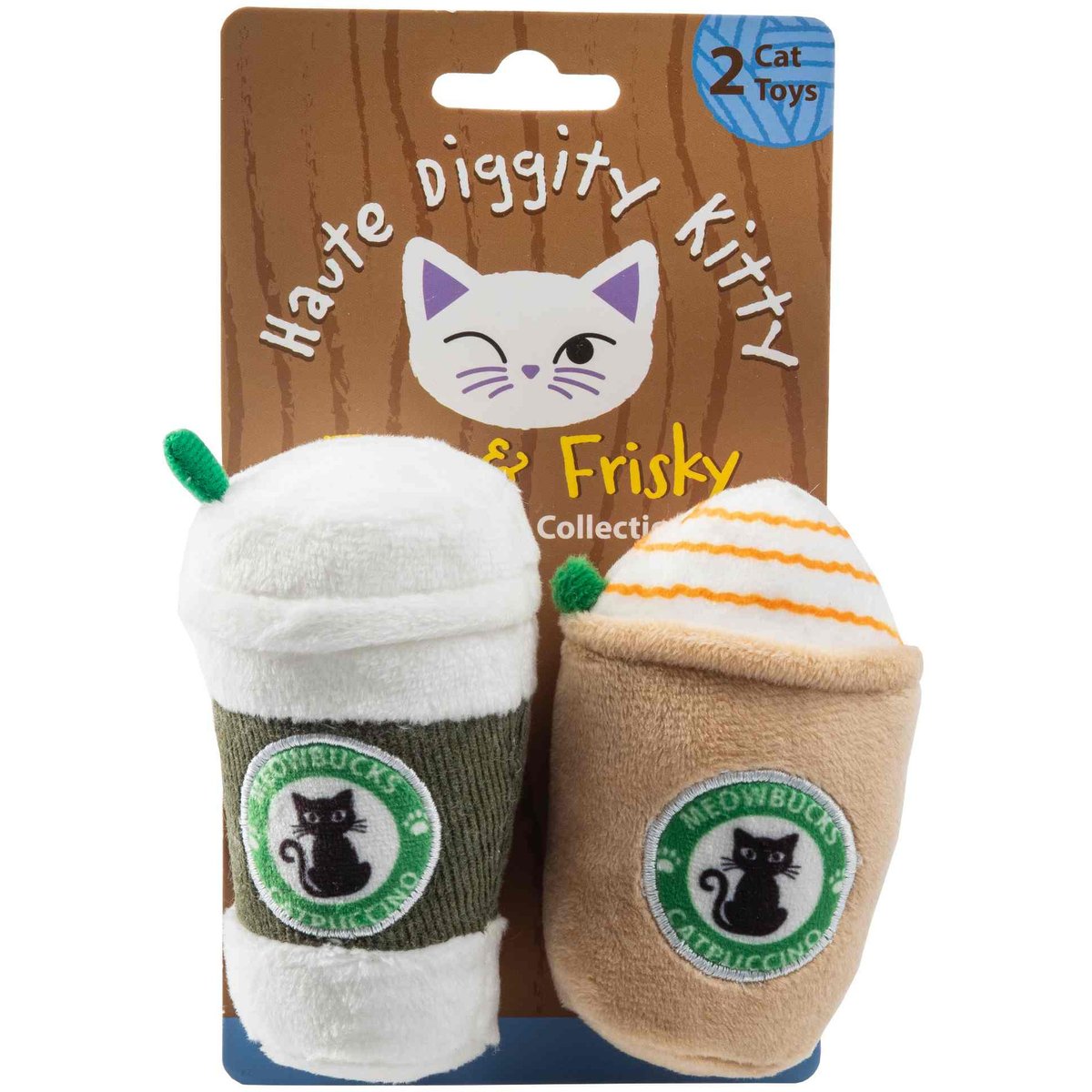 Haute Diggity Kitty Meowbucks Squeaky Plush Cat Toy