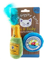 Haute Diggity Kitty Kitty Clicquot Squeaky Plush Cat Toy