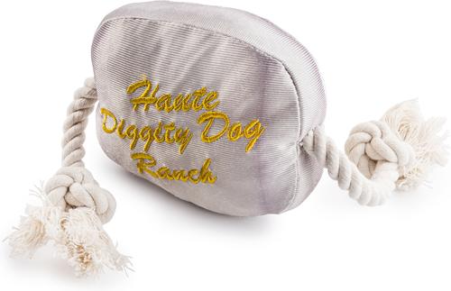 Show full view: Haute Diggity Dog Western Belt Buckle Squeaky Plush Dog Toy, White slide 3 of 3