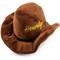 Show in main carousel: Haute Diggity Dog Cowboy Hat Squeaky Plush Dog Toy, Brown slide 1 of 1